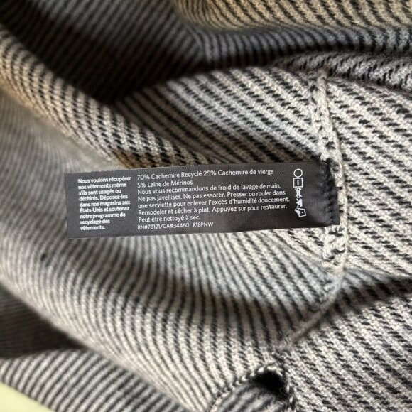 Eileen Fisher Cashmere Wool Sweater Stripe Sz PP 2P-4P Quiet Luxury Minimalist - Picture 3 of 14